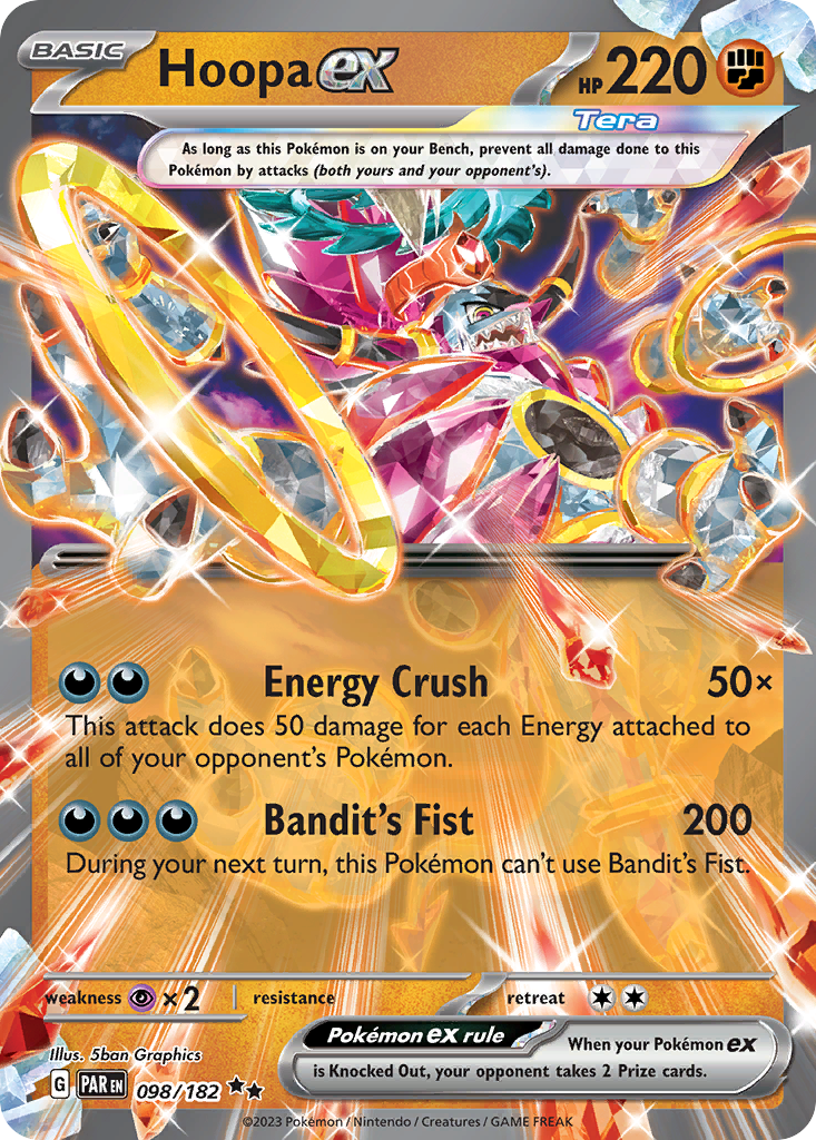 Hoopa ex 98 Paradox Rift Pokémon card