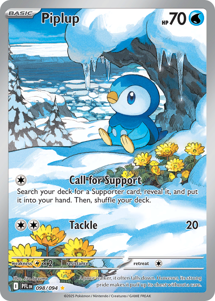 Piplup 98 Phantasmal Flames Pokémon card