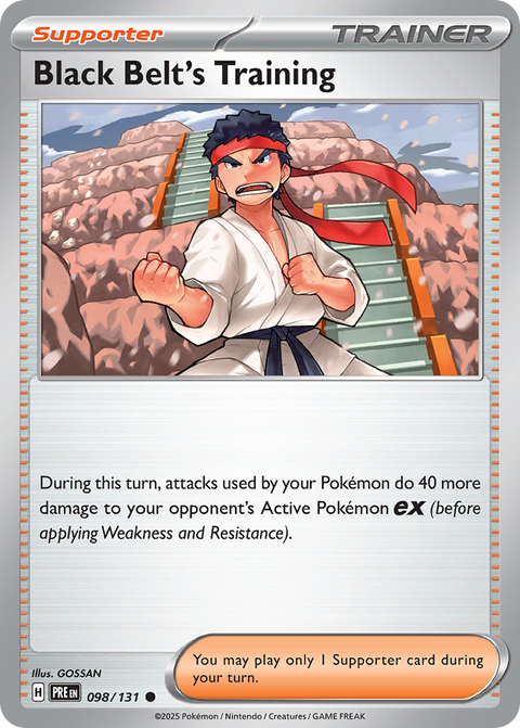 Black Belt's Training 98 Prismatic Evolutions Pokémon card