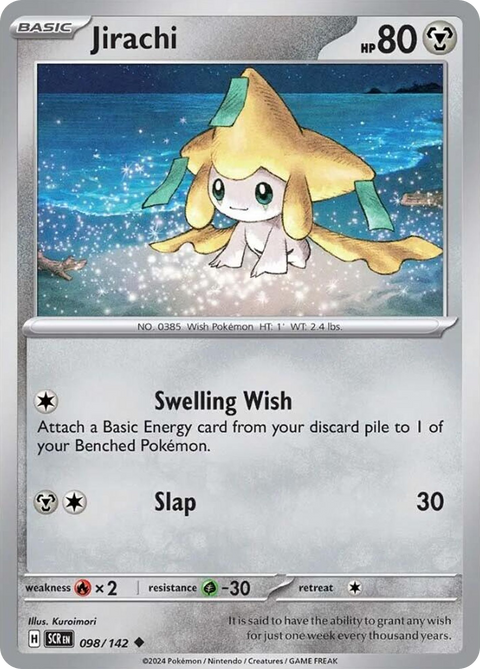 Jirachi 98 Stellar Crown Pokémon card