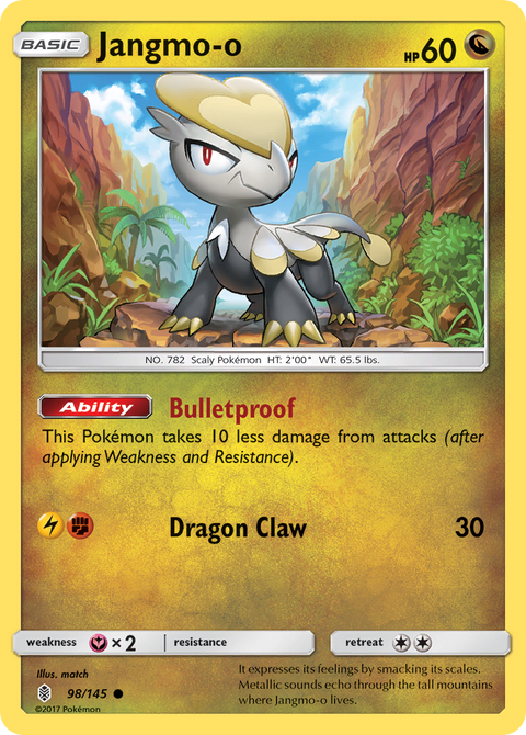 Jangmo-o 98 Guardians Rising Pokémon card