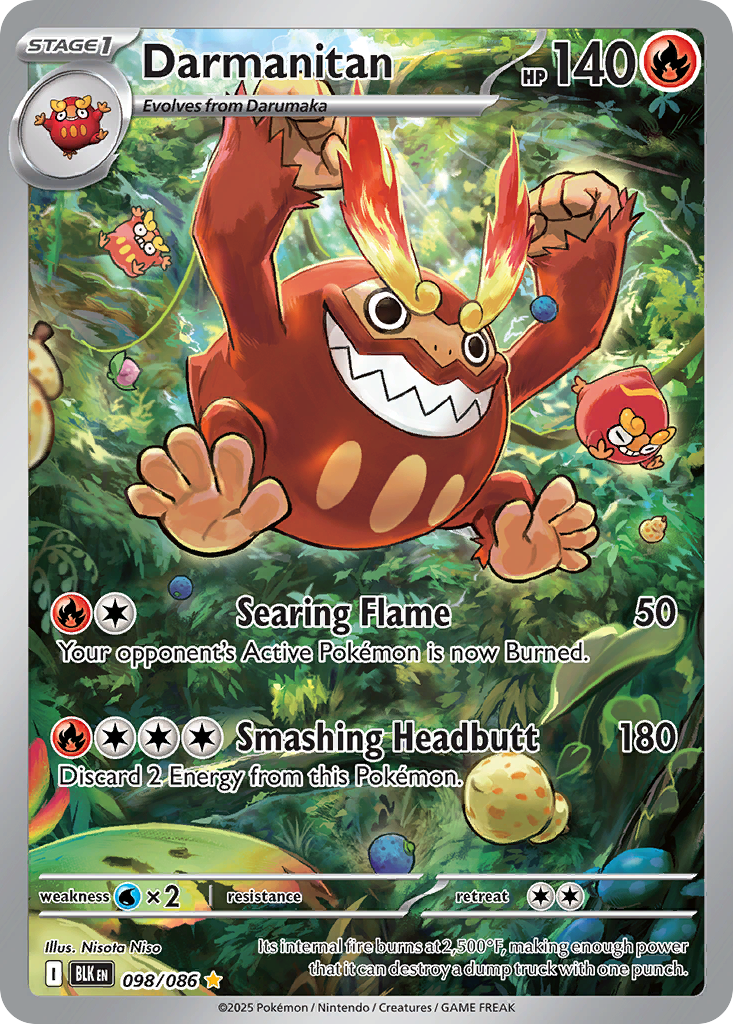 Darmanitan 98 Black Bolt Pokémon card