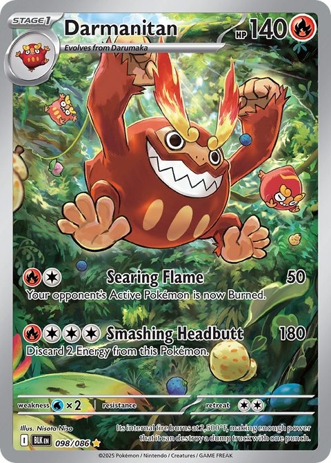 Darmanitan 98 Black Bolt Pokémon card