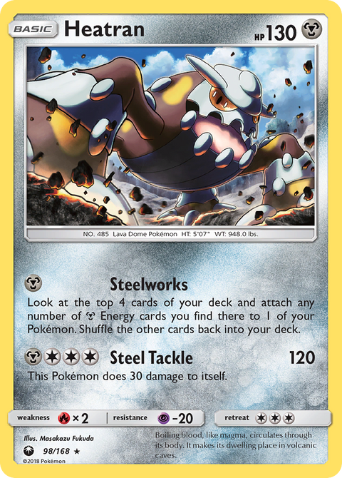 Heatran 98 Celestial Storm Pokémon card