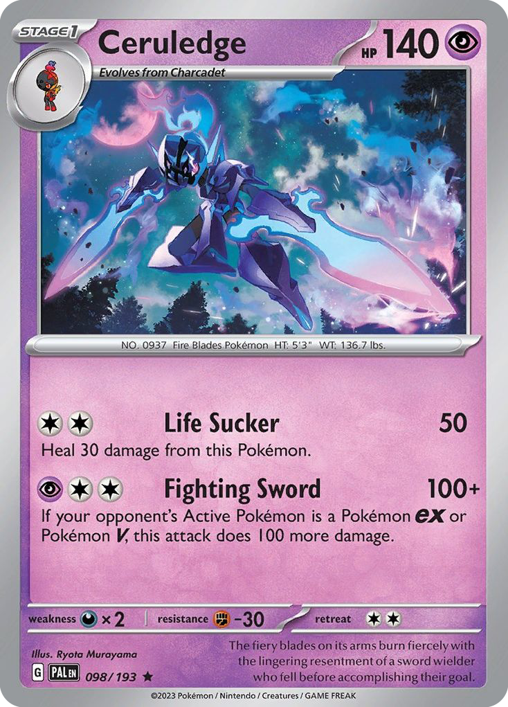 Ceruledge 98 Paldea Evolved Pokémon card