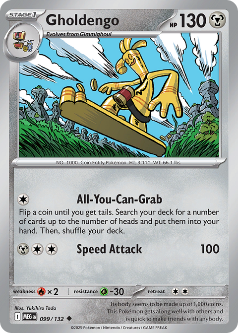Gholdengo 99 Mega Evolution Pokémon card