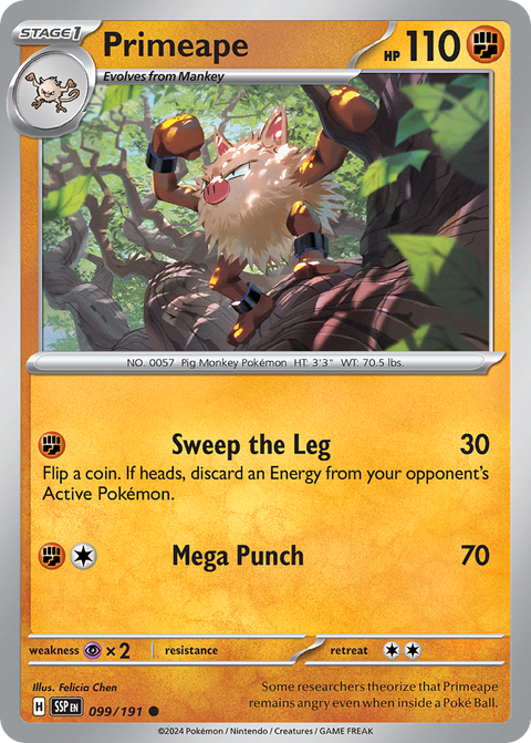 Primeape 99 Surging Sparks Pokémon card