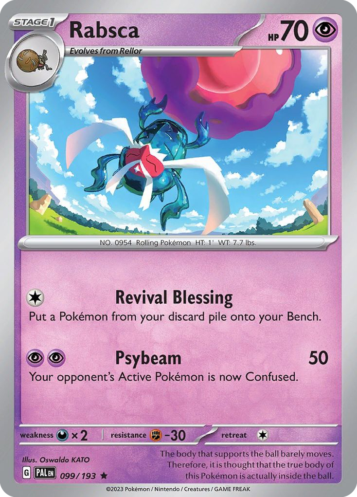 Rabsca 99 Paldea Evolved Pokémon card