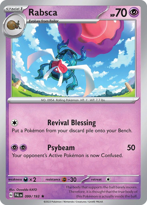Rabsca 99 Paldea Evolved Pokémon card