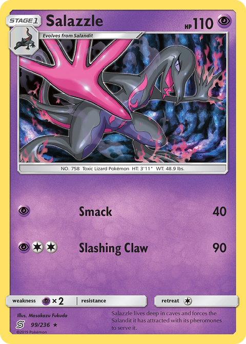 Salazzle 99 Unified Minds Pokémon card