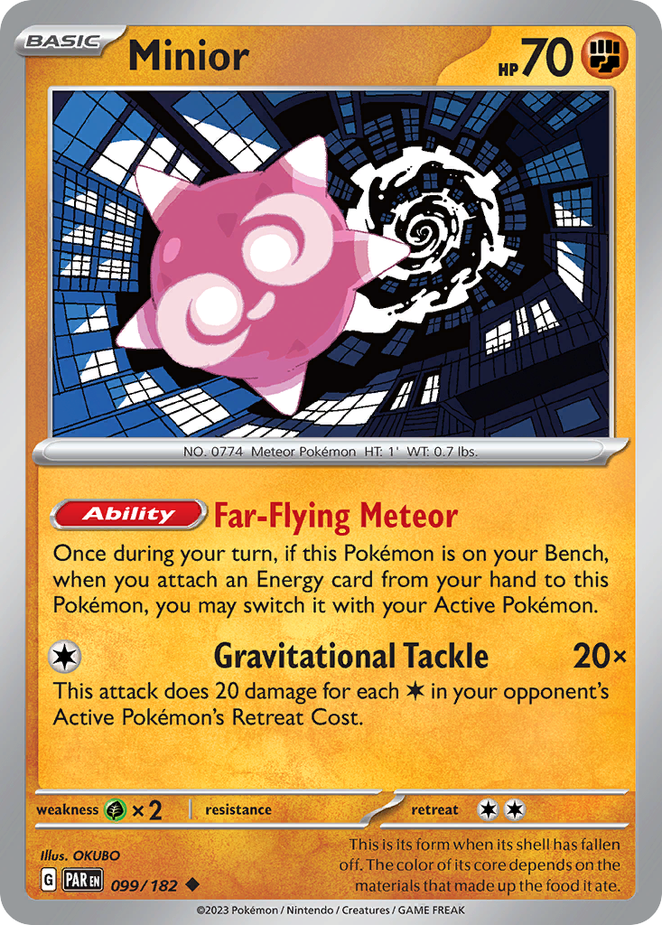 Minior 99 Paradox Rift Pokémon card