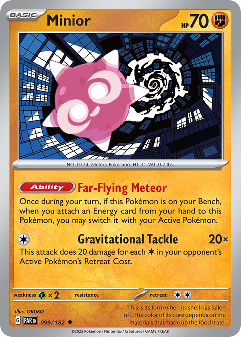 Minior 99 Paradox Rift Pokémon card