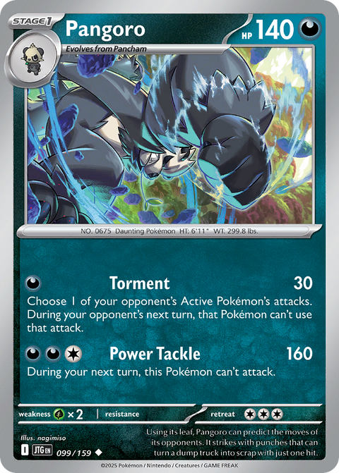 Pangoro 99 Journey Together Pokémon card