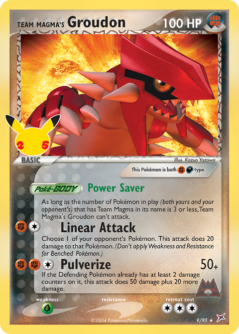 Team Magma's Groudon 9 Celebrations: Classic Collection Pokémon card