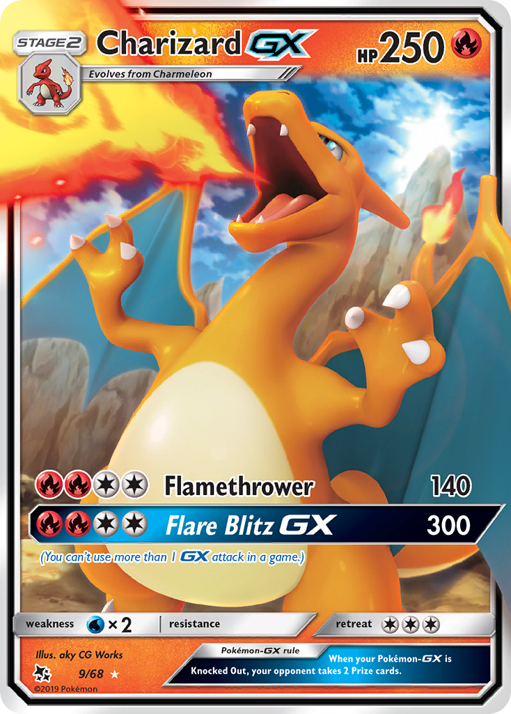 Charizard-GX 9 Hidden Fates Pokémon card