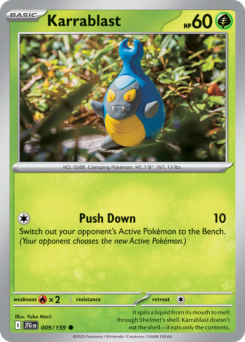 Karrablast 9 Journey Together Pokémon card