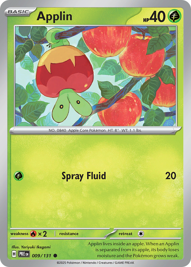 Applin 9 Prismatic Evolutions Pokémon card