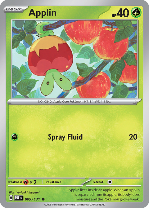 Applin 9 Prismatic Evolutions Pokémon card