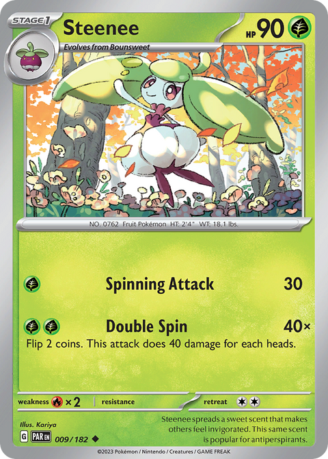 Steenee 9 Paradox Rift Pokémon card