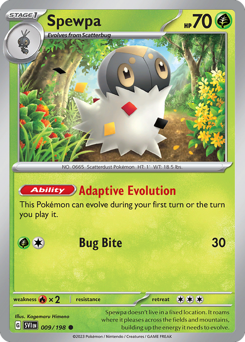 Spewpa 9 Scarlet & Violet Pokémon card