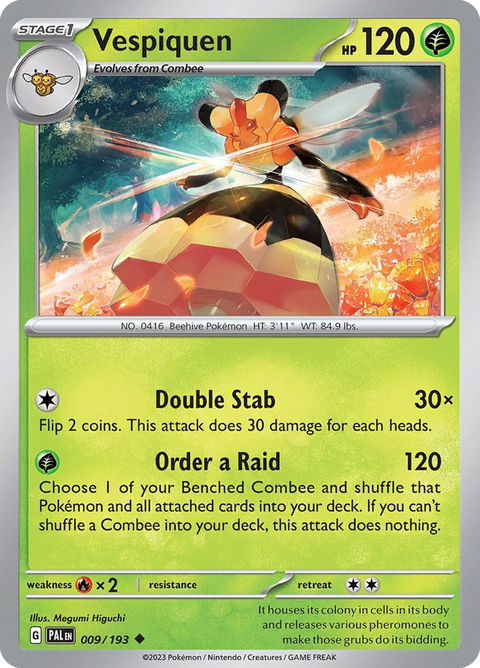 Vespiquen 9 Paldea Evolved Pokémon card