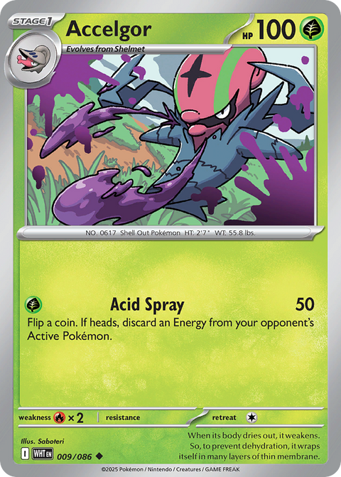 Accelgor 9 White Flare Pokémon card