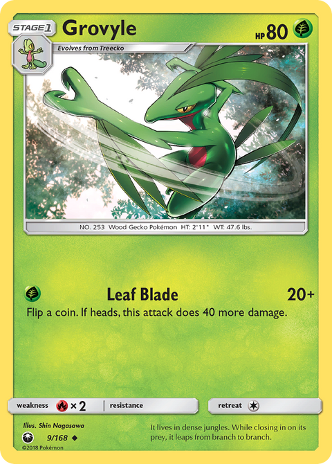 Grovyle 9 Celestial Storm Pokémon card