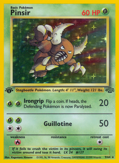 Pinsir 9 Jungle Pokémon card