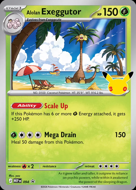 Alolan Exeggutor MEP094 Mega Evolution Promos Pokémon card