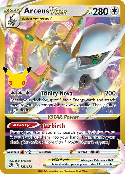 Arceus VSTAR 27 30th Celebration: Classic Collection Pokémon card