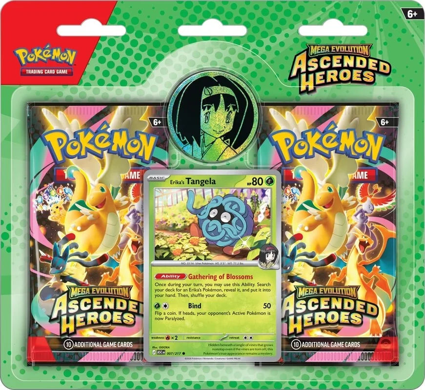Pokemon TCG: Ascended Heroes Collection – 2 Pack Blister - Erika