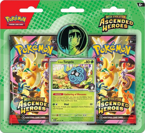 Pokemon TCG: Ascended Heroes Collection – 2 Pack Blister - Erika