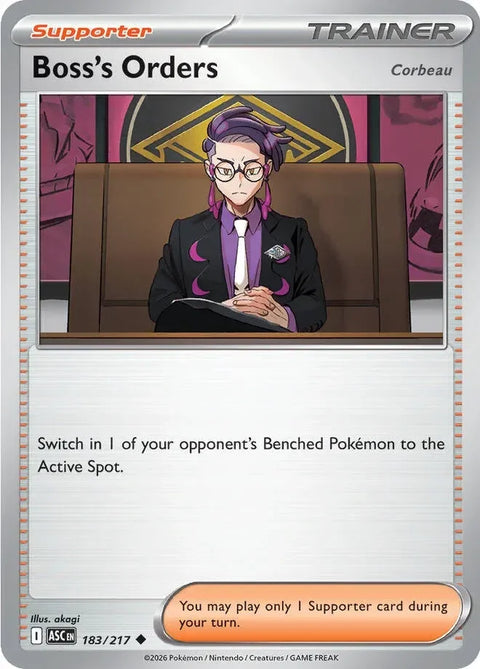 Boss's Orders 183 Prize Pack Series Nine Pokémon card