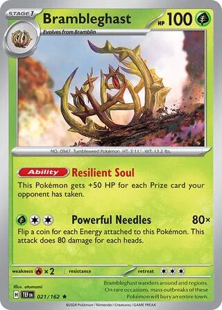 Brambleghast 021 Prize Pack Series Five Pokémon card