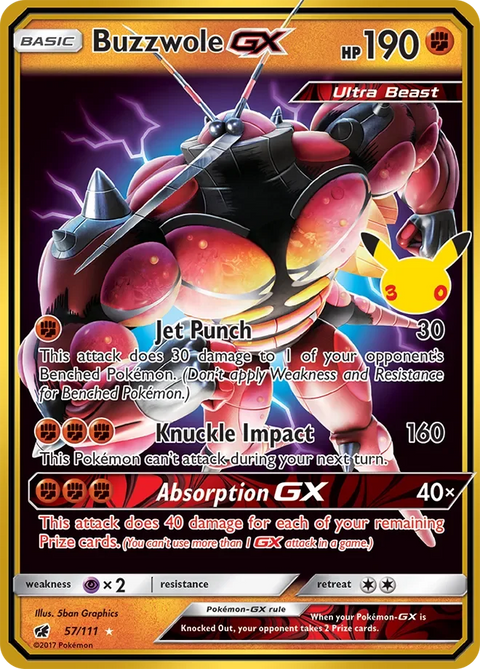 Buzzwole-GX 13 30th Celebration: Classic Collection Pokémon card