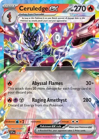Ceruledge ex 036 Prize Pack Series Seven Pokémon card