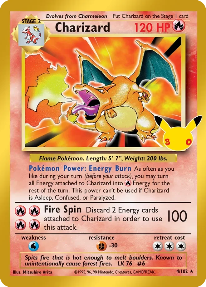 Charizard 1 30th Celebration: Classic Collection Pokémon card