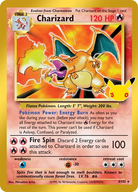 Charizard 1 30th Celebration: Classic Collection Pokémon card