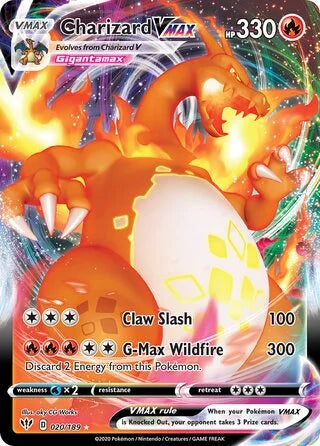 Charizard VMAX 020 Prize Pack Series One Pokémon card