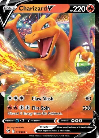 Charizard V 019 Prize Pack Series One Pokémon card