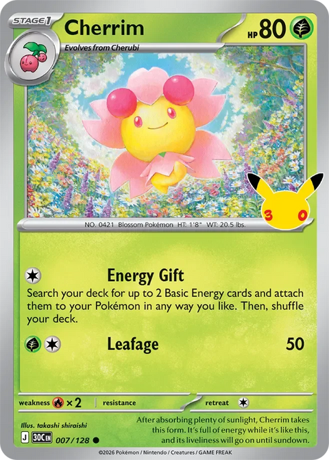Cherrim 7 30th Celebration Pokémon card