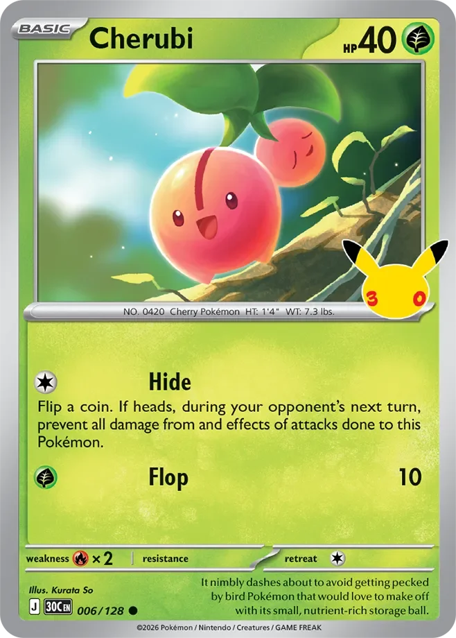 Cherubi 6 30th Celebration Pokémon card