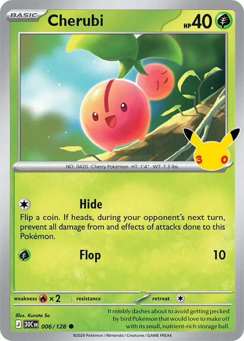 Cherubi 6 30th Celebration Pokémon card