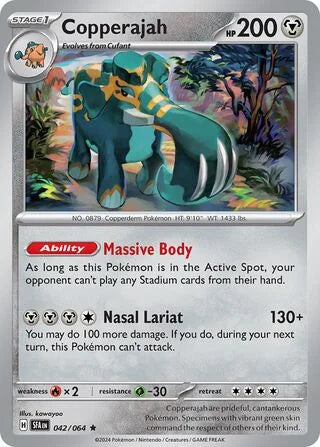 Copperajah 042 Prize Pack Series Six Pokémon card