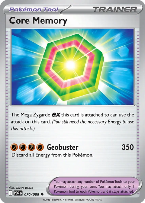 Core Memory 070 Prize Pack Series Nine Pokémon card