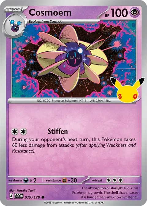 Cosmoem 79 30th Celebration Pokémon card