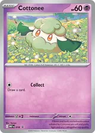 Cottonee MEP018 Mega Evolution Promos Pokémon card