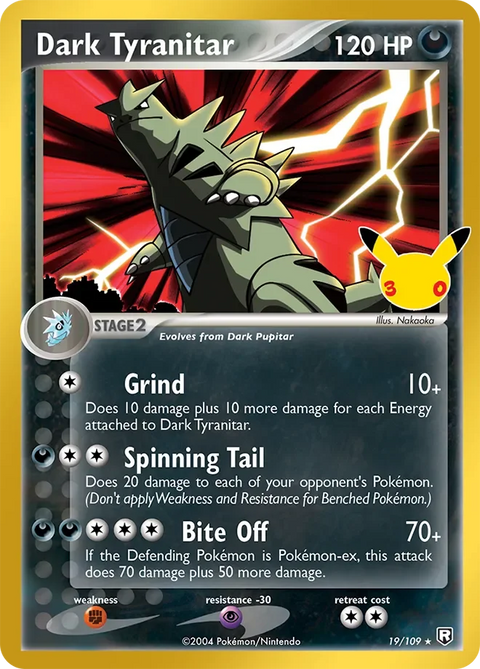 Dark Tyranitar 6 30th Celebration: Classic Collection Pokémon card