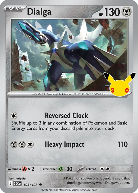 Dialga 103 30th Celebration Pokémon card