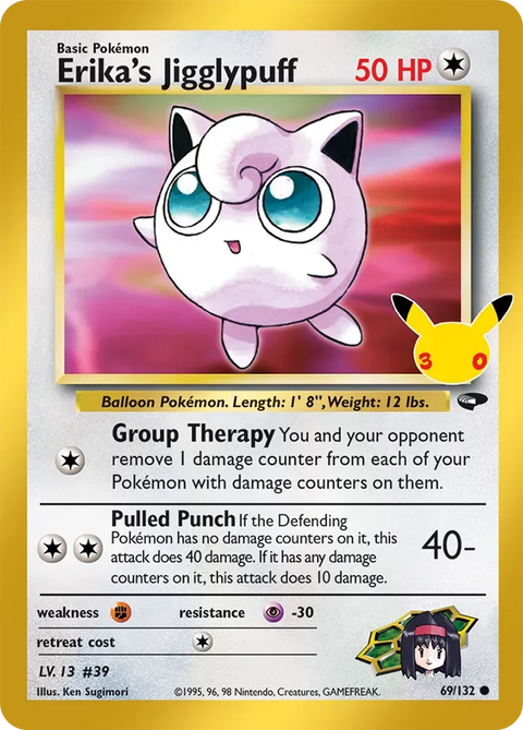 Erika's Jigglypuff 15 30th Celebration: Classic Collection Pokémon card